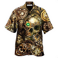 Steampunk Skull Amazing Hawaiian Shirt Artwork Detail For Tropical Trips And Casual Outings