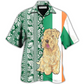 Tropical Dog Wheaten Terrier Leaf Hawaiian Shirt Design Detail For Sunny Adventures And Casual Wear