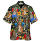 Tropical Funny Kangaroo Boxing Hawaiian Shirt Graphic Artwork Detail For Island Holidays