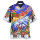 Bohemian Funny Christmas Night Hawaiian Shirt Pattern Detail For Summer Holidays And Outdoor Fun