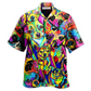 Colorful Watercolor Chihuahua Hawaiian Shirt Design Detail For Sunny Adventures And Casual Wear