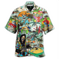 Summer Skull And Tropical Beach Hawaiian Shirt For Coastal Trips Outdoor Events And Relaxed Summer Wear