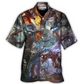 Fantasy Dragon Magic Hawaiian Shirt Button Front Artwork For Summer Travel