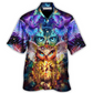 Owl Hawaiian Shirt Artwork Detail For Resort Trips And Outdoor Activities