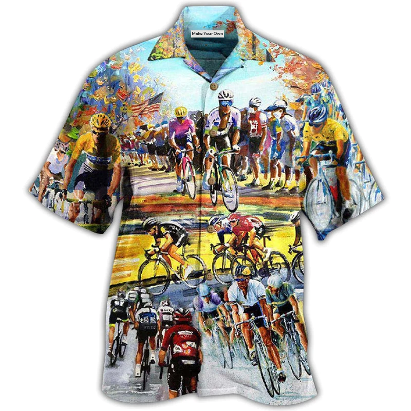 Bicycle Ride End Hawaiian Shirt For Vacation Days And Relaxed Coastal Outings