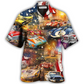 Car Racing Independence Day Hawaiian Shirt Design Detail For Sunny Adventures And Casual Wear