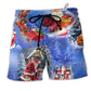Merry Xmas Santa Claus Is Coming To Town Beach Shorts For Festive Vacation Wear