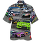 Racing Car Hawaiian Shirt For Island Holidays Summer Parties And Casual Outdoor Wear
