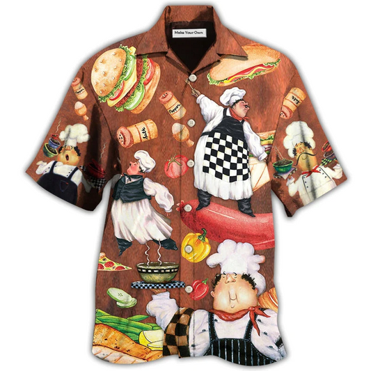 Funny Chef Hawaiian Shirt Design Detail For Beach Days And Holiday Travel