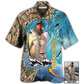 Blue Fishing Water Custom Photo Personalized Hawaiian Shirt Pattern View For Lightweight Everyday Style