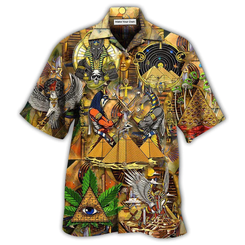 Ancient Egyptian Hawaiian Shirt For Vacation Getaways Resort Wear And Casual Celebrations