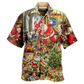 Christmas Santa's Toy Workshop Night Hawaiian Shirt For Coastal Travel And Summer Outings