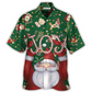 Christmas Santa Hawaiian Shirt Creative Print View For Weekend Trips