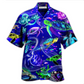 Blue Turtle Ocean Hawaiian Shirt Pattern Detail For Summer Holidays And Outdoor Fun