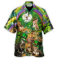 Irish Cat Patrick'S Hawaiian Shirt Collar And Front View For Warm Weather Events
