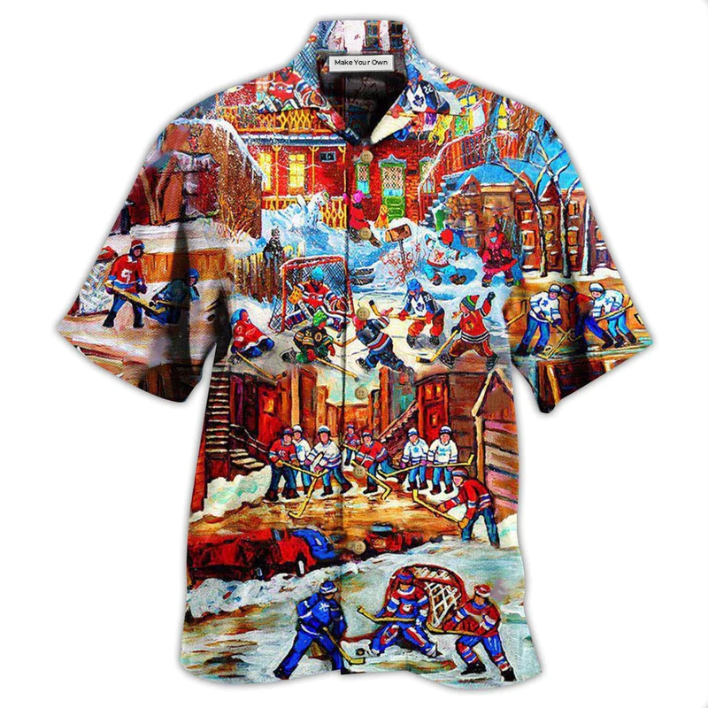 Ice Hockey Hawaiian Shirt For Coastal Adventures Summer Events And Everyday Comfort