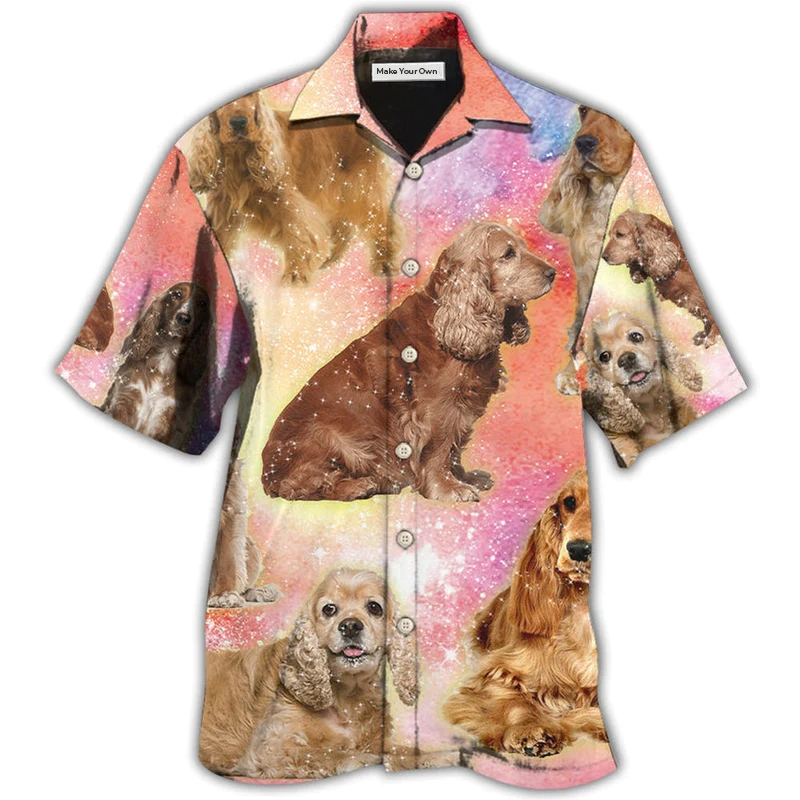 Dog Cocker Spaniel Blur Hawaiian Shirt For Coastal Adventures And Warm Weather Wear