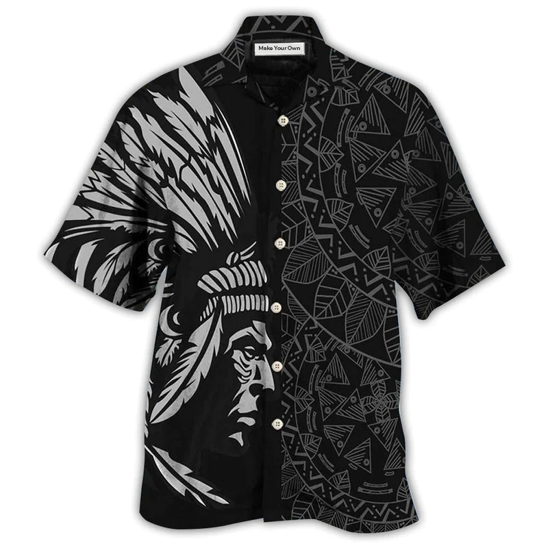 Bohemian Man Still Strong Hawaiian Shirt Pattern View For Lightweight Everyday Style