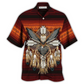 Bohemian Eagle Peace Hawaiian Shirt For Vacation Days And Relaxed Coastal Outings