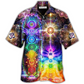Yoga Harmony Chakra Hawaiian Shirt Design Detail For Sunny Adventures And Casual Wear