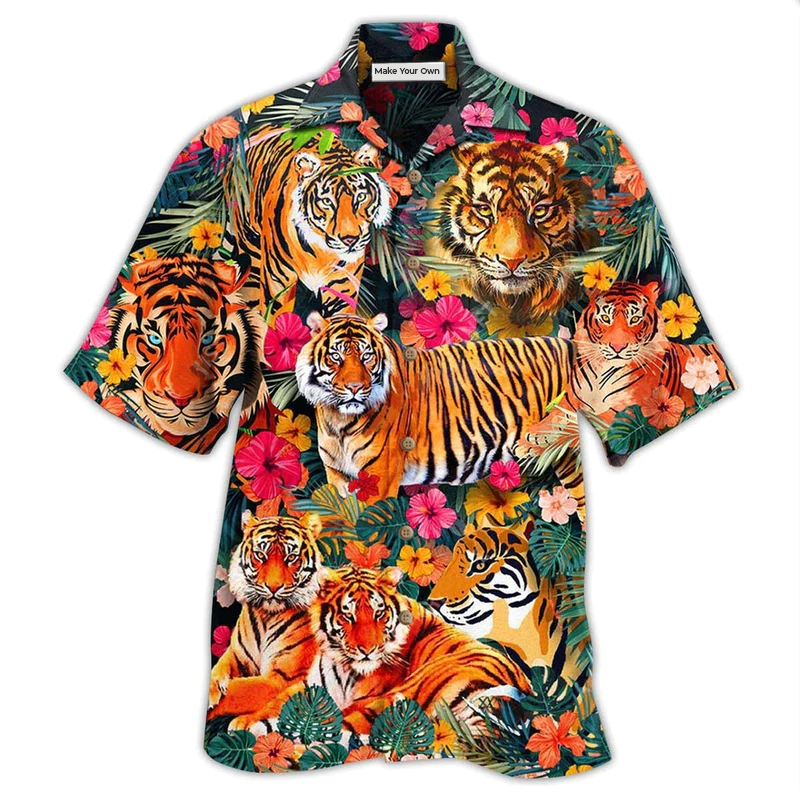 Tiger Jungle Zoo Hawaiian Shirt For Poolside Relaxation And Sunny Getaways