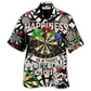 Black Darts Hawaiian Shirt For Vacation Getaways Resort Wear And Casual Celebrations