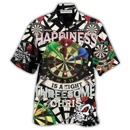 Black Darts Hawaiian Shirt For Vacation Getaways Resort Wear And Casual Celebrations