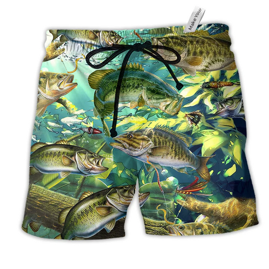 Fishing Cheaper Than Therapy Hawaiian Print Beach Shorts For Game Day Getaways