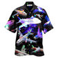 Airplane Hawaiian Shirt For Tropical Parties Vacation Travel And Casual Summer Style