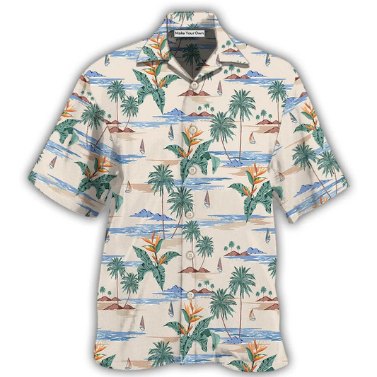 Summer Tropical Beach Hawaiian Shirt For Resort Travel Summer Outings And Casual Gatherings