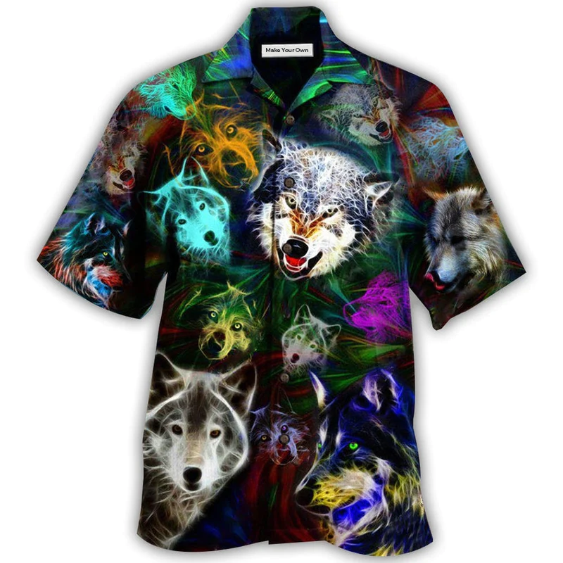 Wolf Brave Wolves Hawaiian Shirt Design View For Resort Travel And Thoughtful Gifting