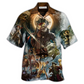Skull Nautical Pirate Pirates Ocean Hawaiian Shirt For Vacation Days And Relaxed Coastal Outings