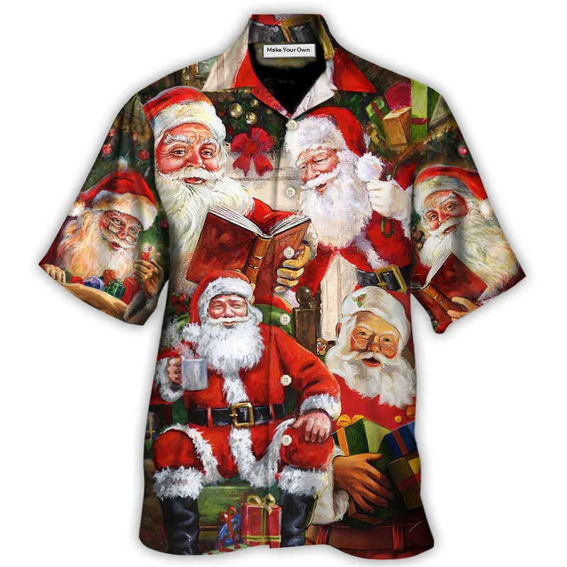 Watercolor Christmas Story Nights Gift Hawaiian Shirt Pattern View For Relaxed Warm Weather Outfits