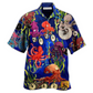 Octopus Ride Bicycle Hawaiian Shirt Design Detail For Sunny Adventures And Casual Wear