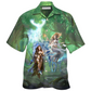 Green Magic Hawaiian Shirt For Summer Vacation Beach Travel And Casual Wear