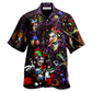 Clown Smiling Hawaiian Shirt Pattern Detail For Summer Holidays And Outdoor Fun