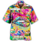 Bohemian Mouth Hawaiian Shirt Artwork Detail For Tropical Trips And Casual Outings