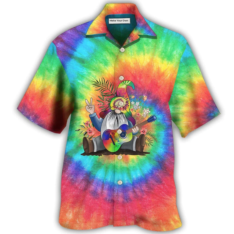 Bohemian Music Believe Power Gnome Hawaiian Shirt Design Detail For Sunny Adventures And Casual Wear