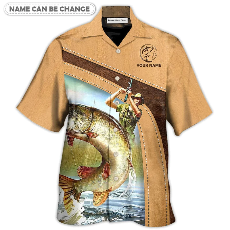 Fishing Old Fisherman Catch Personalized Hawaiian Shirt Pattern View For Relaxed Warm Weather Outfits