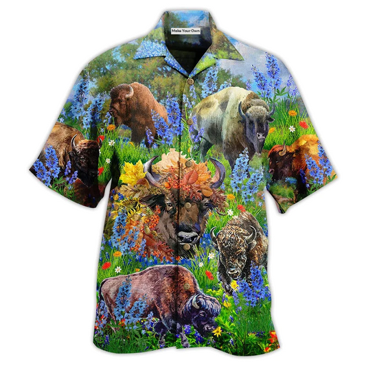 Buffalo Animals Hawaiian Shirt Artwork View For Coastal Escapes And Resort Style