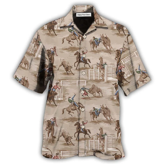 Horse Play Hawaiian Shirt Artwork View For Weekend Travel And Beach Style