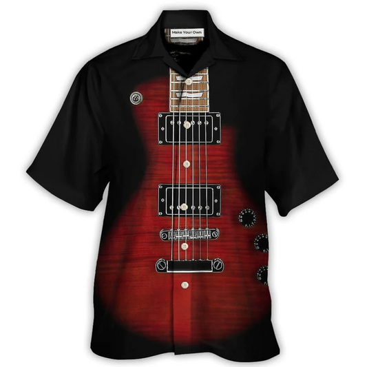 Electric Classic Guitar Rock Hawaiian Shirt For Warm Weather Adventures And Everyday Comfort