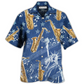 Saxophone Music American Independence Day Hawaiian Shirt Pattern Detail For Vacation Travel And Daily Wear