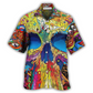 Summer Skull Hawaiian Shirt For Coastal Adventures Summer Events And Everyday Comfort