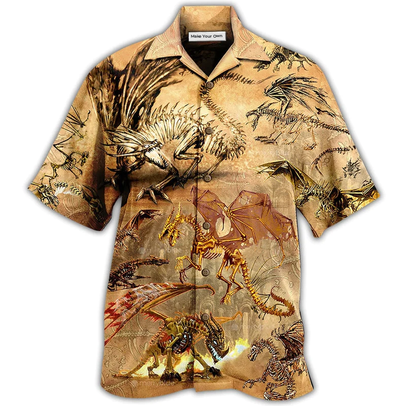 Dragon Skull Desert Hawaiian Shirt For Poolside Relaxation And Sunny Getaways