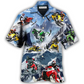 Snowmobile Ice Mountain Hawaiian Shirt For Coastal Adventures And Warm Weather Wear