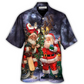 Dark Christmas Light Hawaiian Shirt Pattern Detail For Summer Holidays And Outdoor Fun