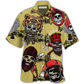 Skull Lumberjack Hawaiian Shirt Pattern View For Lightweight Everyday Style
