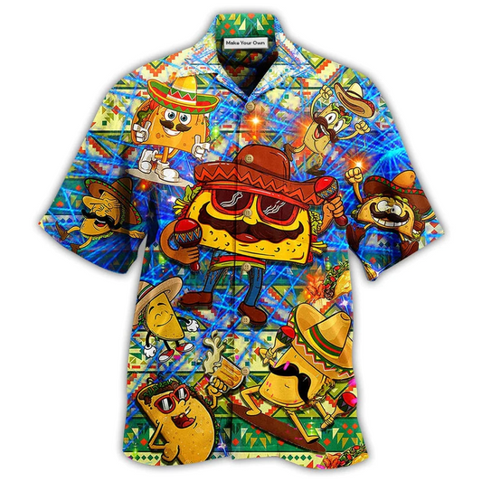 Funny Food Taco Bout Awesome Hawaiian Shirt For Poolside Relaxation And Sunny Getaways