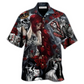 Skull Hawaiian Shirt For Resort Travel Summer Outings And Casual Gatherings